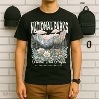 Floral Protect Our National Parks Retro Nature Conservation T-Shirt thumb 6