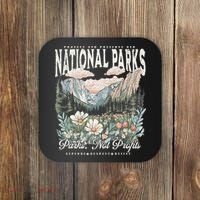 Floral Protect Our National Parks Retro Nature Conservation Coaster thumb 0
