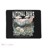 Floral Protect Our National Parks Retro Nature Conservation Mousepad thumb 0