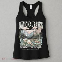 Floral Protect Our National Parks Retro Nature Conservation Women's Tank Top thumb 3