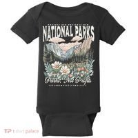 Floral Protect Our National Parks Retro Nature Conservation Baby Bodysuit thumb 0