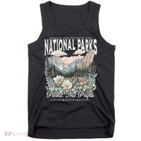 Floral Protect Our National Parks Retro Nature Conservation Tank Top thumb 0