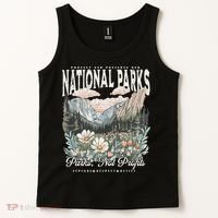 Floral Protect Our National Parks Retro Nature Conservation Tank Top thumb 2