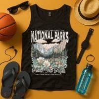 Floral Protect Our National Parks Retro Nature Conservation Tank Top thumb 4