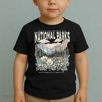Floral Protect Our National Parks Retro Nature Conservation Toddler T-Shirt thumb 2