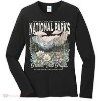 Floral Protect Our National Parks Retro Nature Conservation Women's Long Sleeve Shirt thumb 0