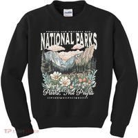 Floral Protect Our National Parks Retro Nature Conservation Kids Sweatshirt thumb 0