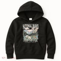 Floral Protect Our National Parks Retro Nature Conservation Kids Hoodie thumb 0