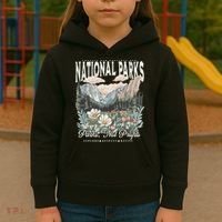 Floral Protect Our National Parks Retro Nature Conservation Kids Hoodie thumb 3
