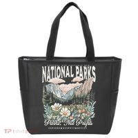 Floral Protect Our National Parks Retro Nature Conservation Tote Bag thumb 0