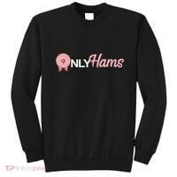 Funny Pig Only Hams Funny Pork Pig Farmer Sweatshirt thumb 0