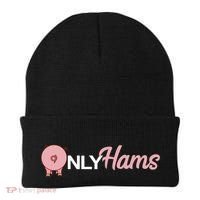Funny Pig Only Hams Funny Pork Pig Farmer Beanie thumb 0