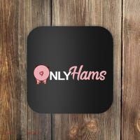 Funny Pig Only Hams Funny Pork Pig Farmer Coaster thumb 0