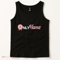Funny Pig Only Hams Funny Pork Pig Farmer Tank Top thumb 2