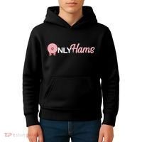 Funny Pig Only Hams Funny Pork Pig Farmer Kids Hoodie thumb 4