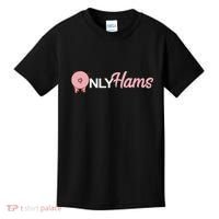 Funny Pig Only Hams Funny Pork Pig Farmer Kids T-Shirt thumb 0