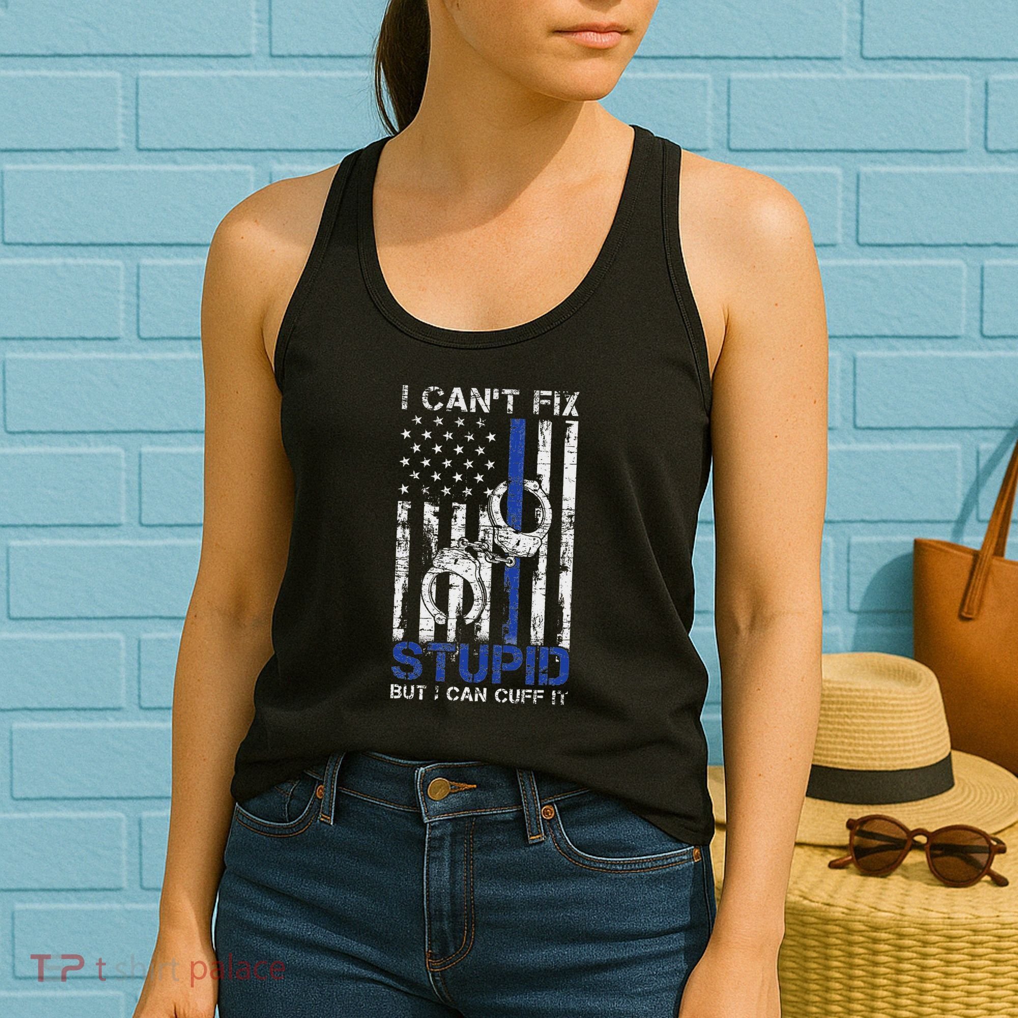Funny Police Officer Gift Law Enforcement Police Women's Tank Top