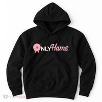 Funny Pig Only Hams Funny Pork Pig Farmer Hoodie thumb 0