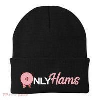 Funny Pig Only Hams Funny Pork Pig Farmer Beanie thumb 0