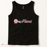 Funny Pig Only Hams Funny Pork Pig Farmer Tank Top thumb 2