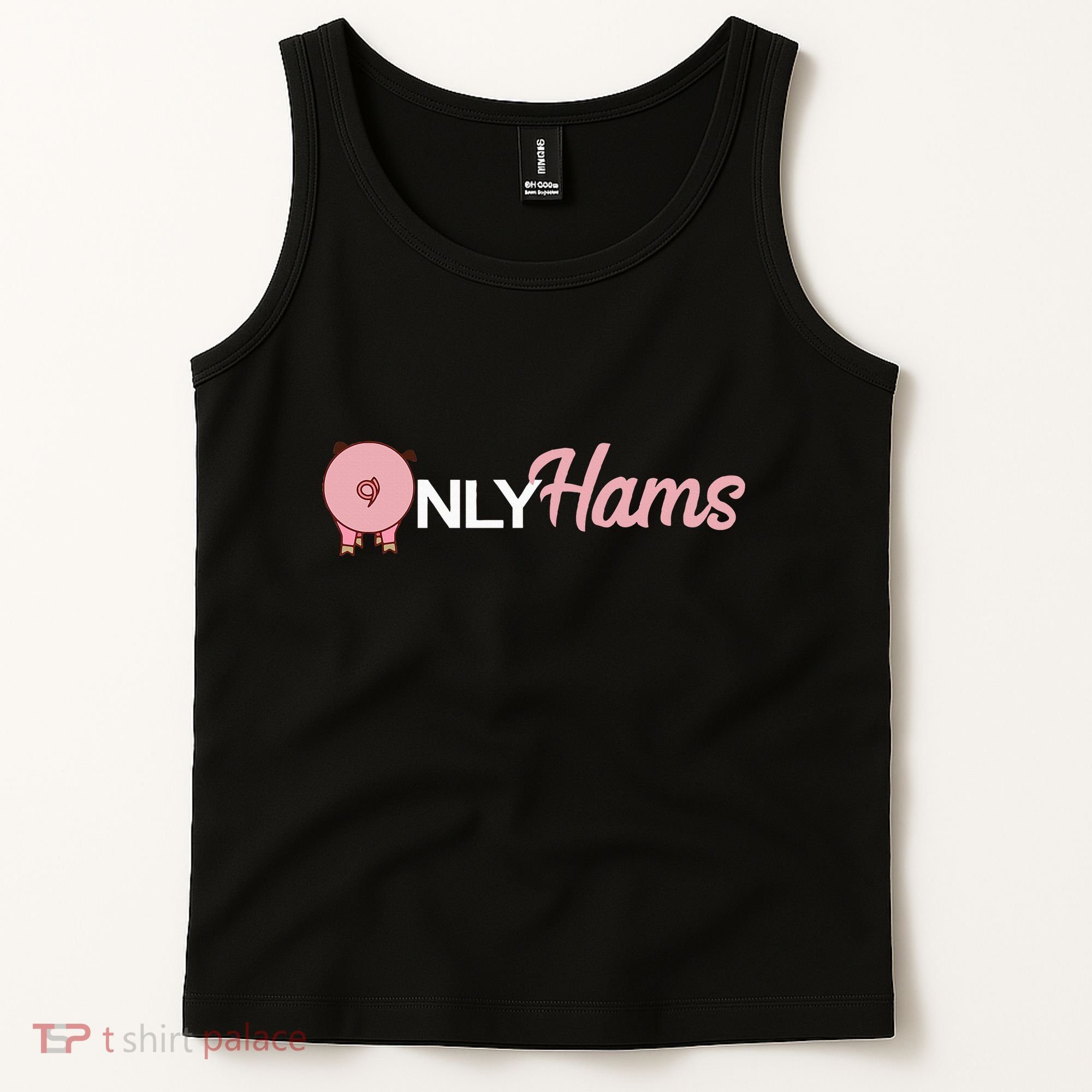 Funny Pig Only Hams Funny Pork Pig Farmer Tank Top