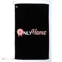 Funny Pig Only Hams Funny Pork Pig Farmer Golf Towel thumb 0