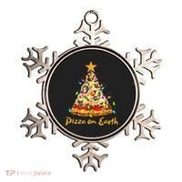Funny Pizza On Earth Slice Christmas Tree With Lights Gift Ornament thumb 0