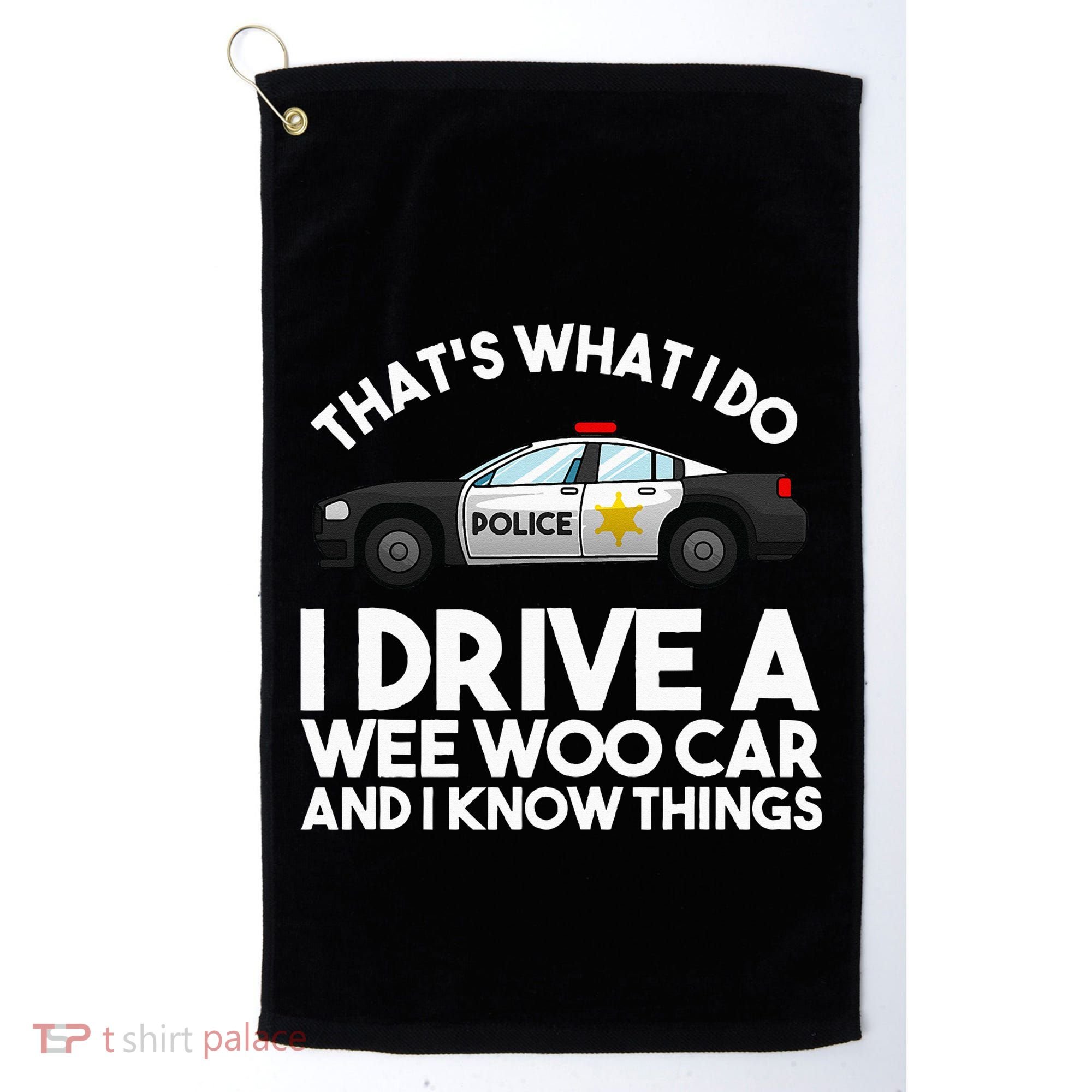 Funny Police Officer Gift For Cop Law Enforcement Golf Towel