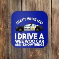 Funny Police Officer Gift For Cop Law Enforcement Coaster thumb 0