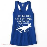 Funny Punctuation Of English Lets Eat Kids Grammar Gift Women's Tank Top thumb 0