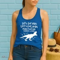 Funny Punctuation Of English Lets Eat Kids Grammar Gift Women's Tank Top thumb 2