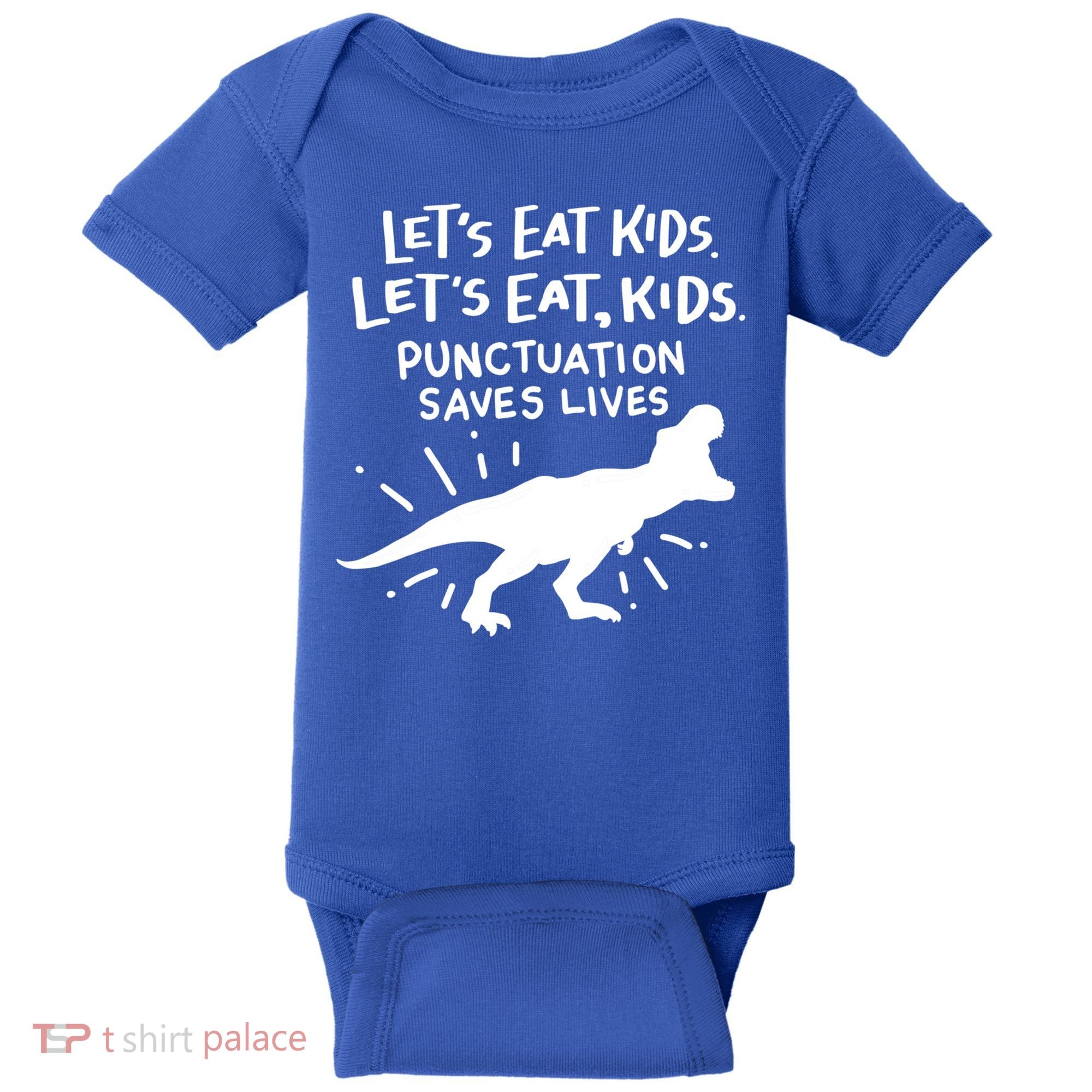 Funny Punctuation Of English Lets Eat Kids Grammar Gift Baby Bodysuit