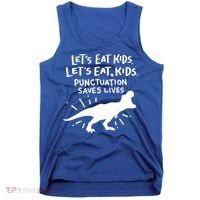 Funny Punctuation Of English Lets Eat Kids Grammar Gift Tank Top thumb 0