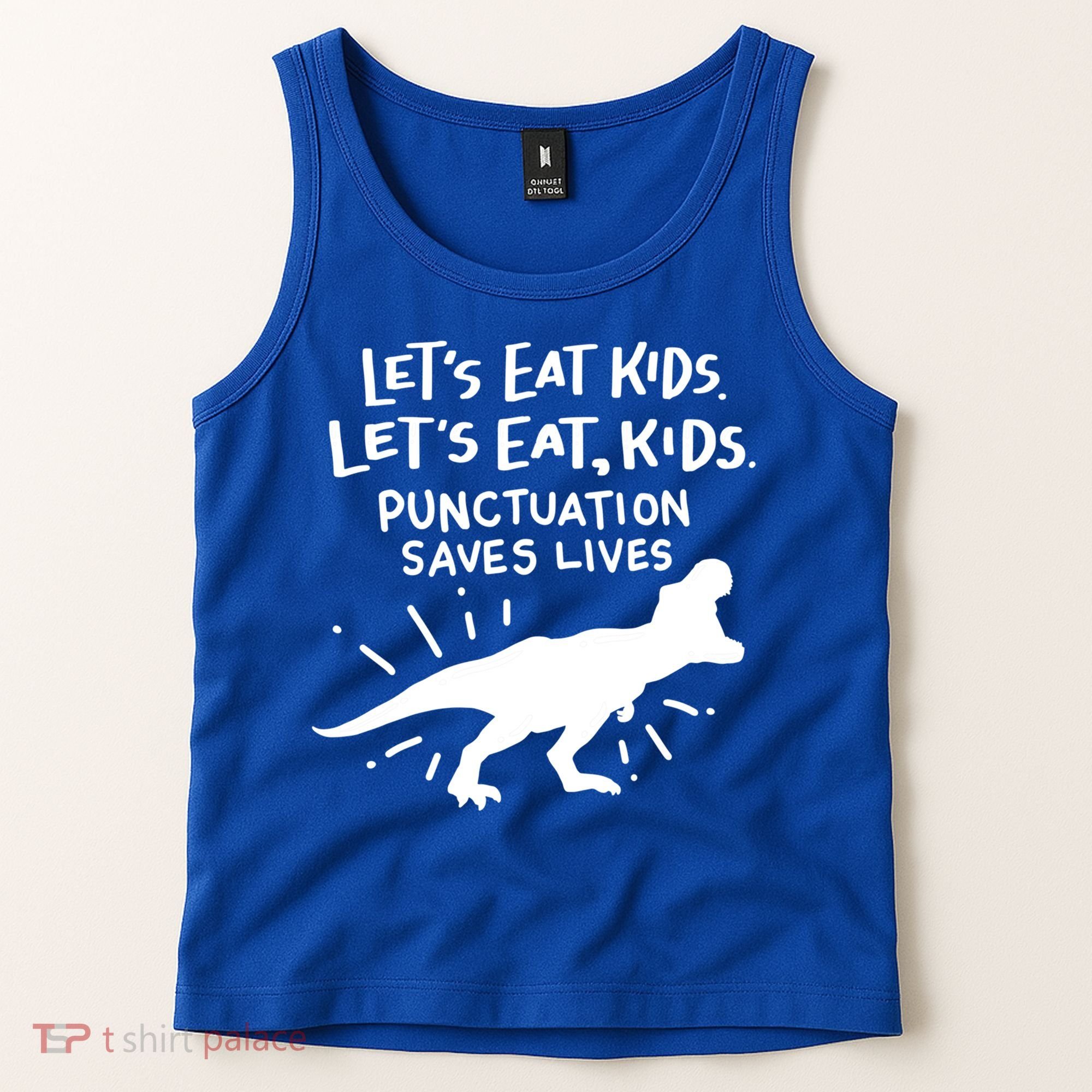 Funny Punctuation Of English Lets Eat Kids Grammar Gift Tank Top