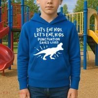 Funny Punctuation Of English Lets Eat Kids Grammar Gift Kids Hoodie thumb 2