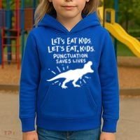 Funny Punctuation Of English Lets Eat Kids Grammar Gift Kids Hoodie thumb 3