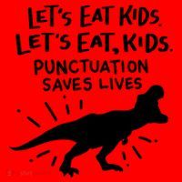 Funny Punctuation Of English Lets Eat Kids Grammar Gift Santa Hat thumb 1