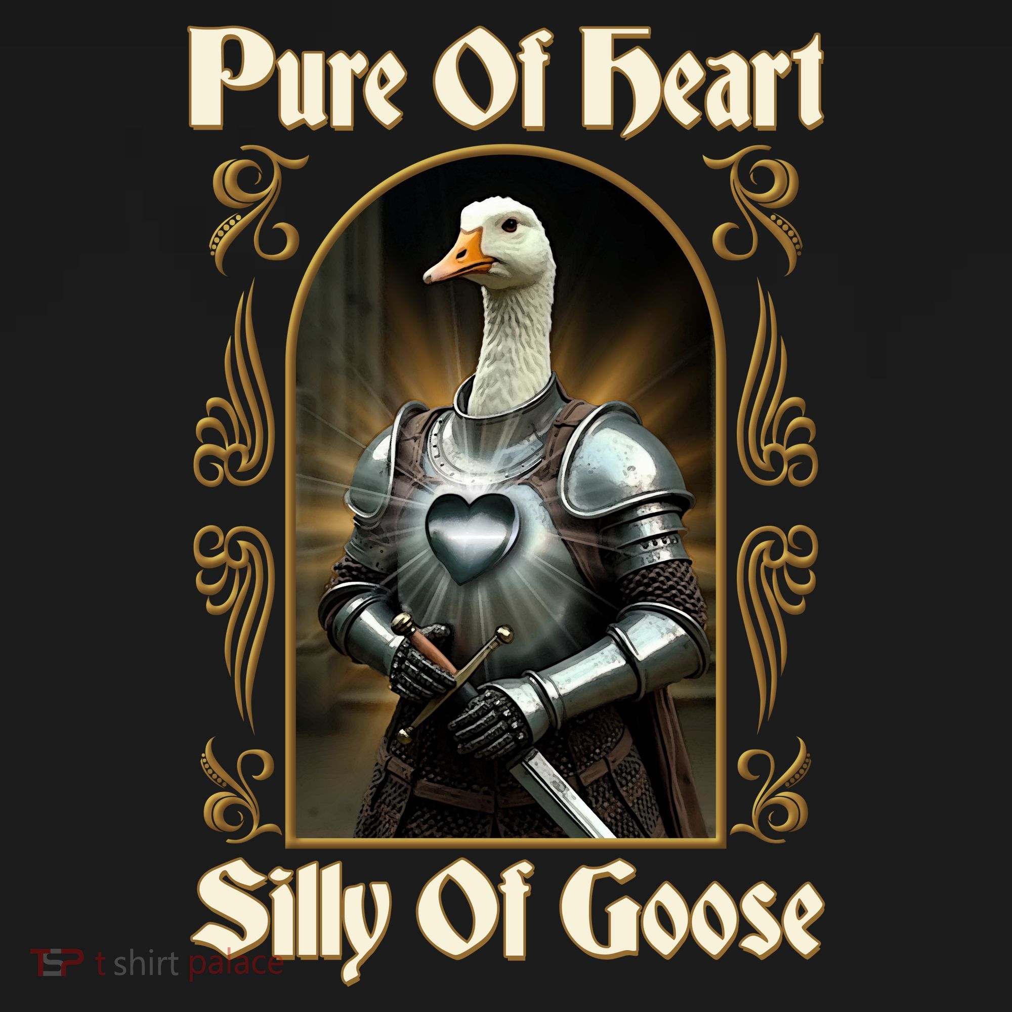 Funny Pure Of Heart Silly Of Goose Sir Goose In Knight Armor Women's Tank Top