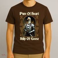 Funny Pure Of Heart Silly Of Goose Sir Goose In Knight Armor T-Shirt thumb 3