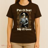 Funny Pure Of Heart Silly Of Goose Sir Goose In Knight Armor T-Shirt thumb 4