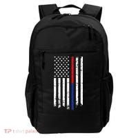 Firefighter Police Officer Red & Blue Line Flag Backpack thumb 0