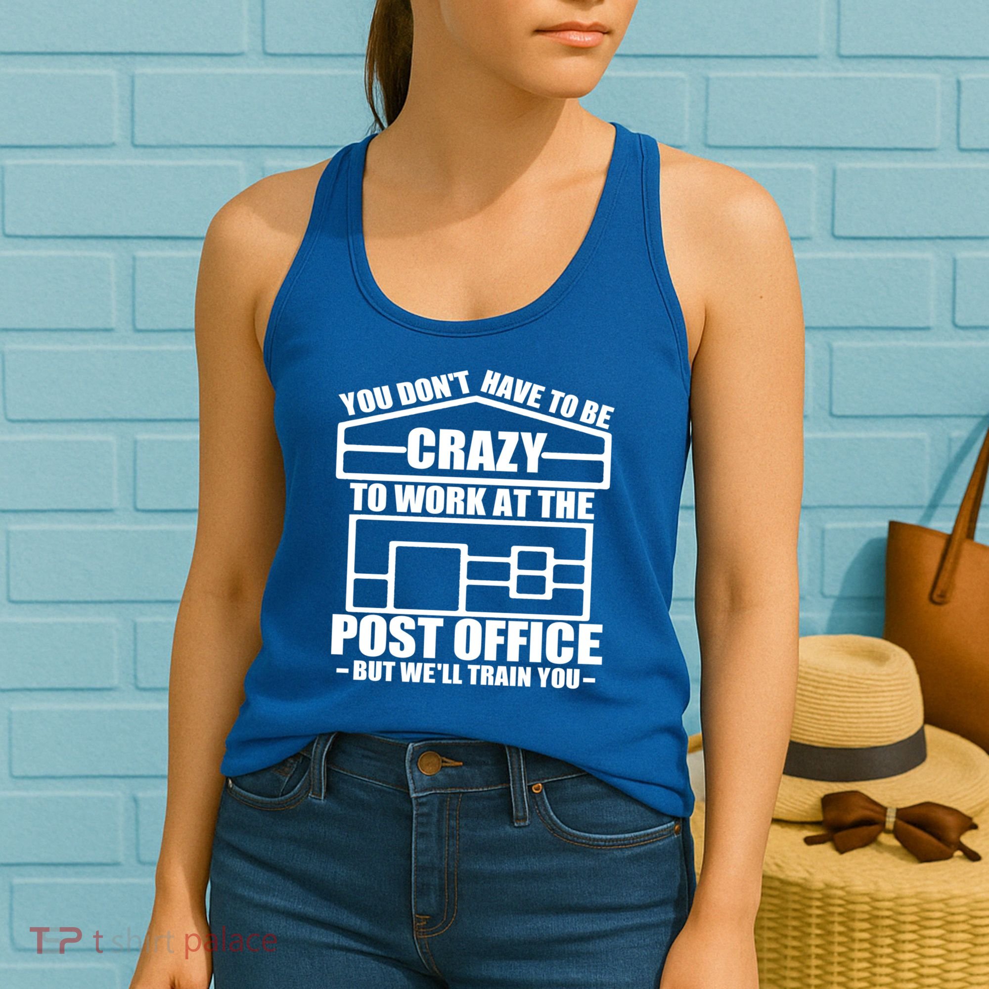 Funny Post Office Worker Crazy Postal Worker Mailman Cool Gift Women's Tank Top