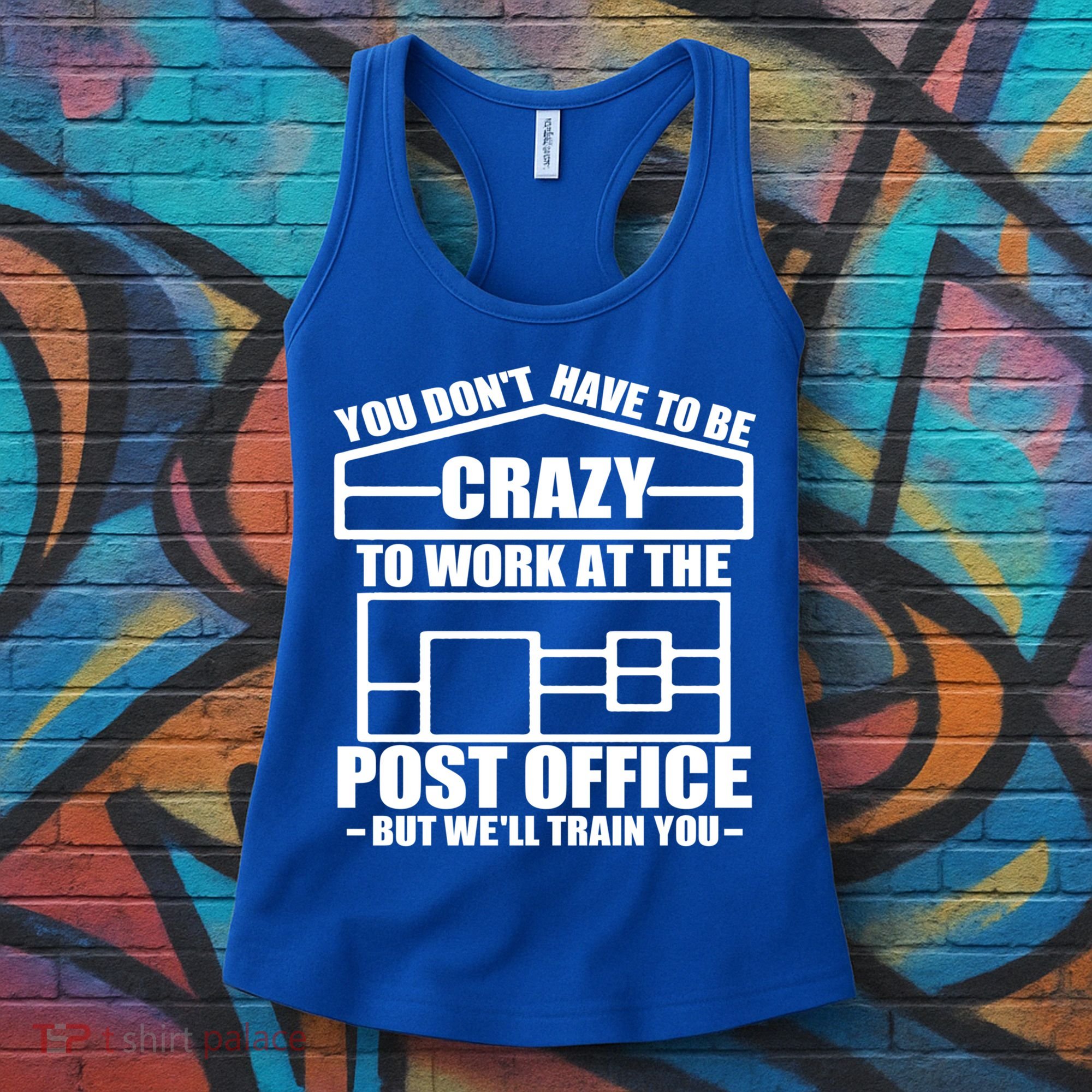 Funny Post Office Worker Crazy Postal Worker Mailman Cool Gift Women's Tank Top