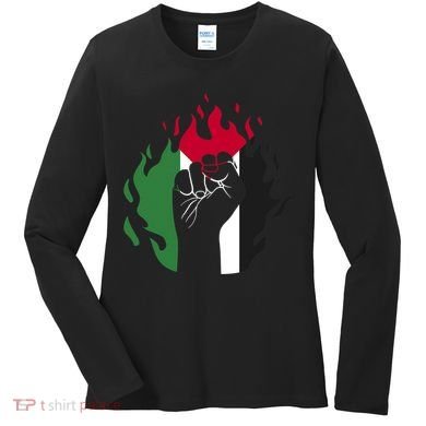 Free Palestine Palestine Flag Women's Long Sleeve Shirt