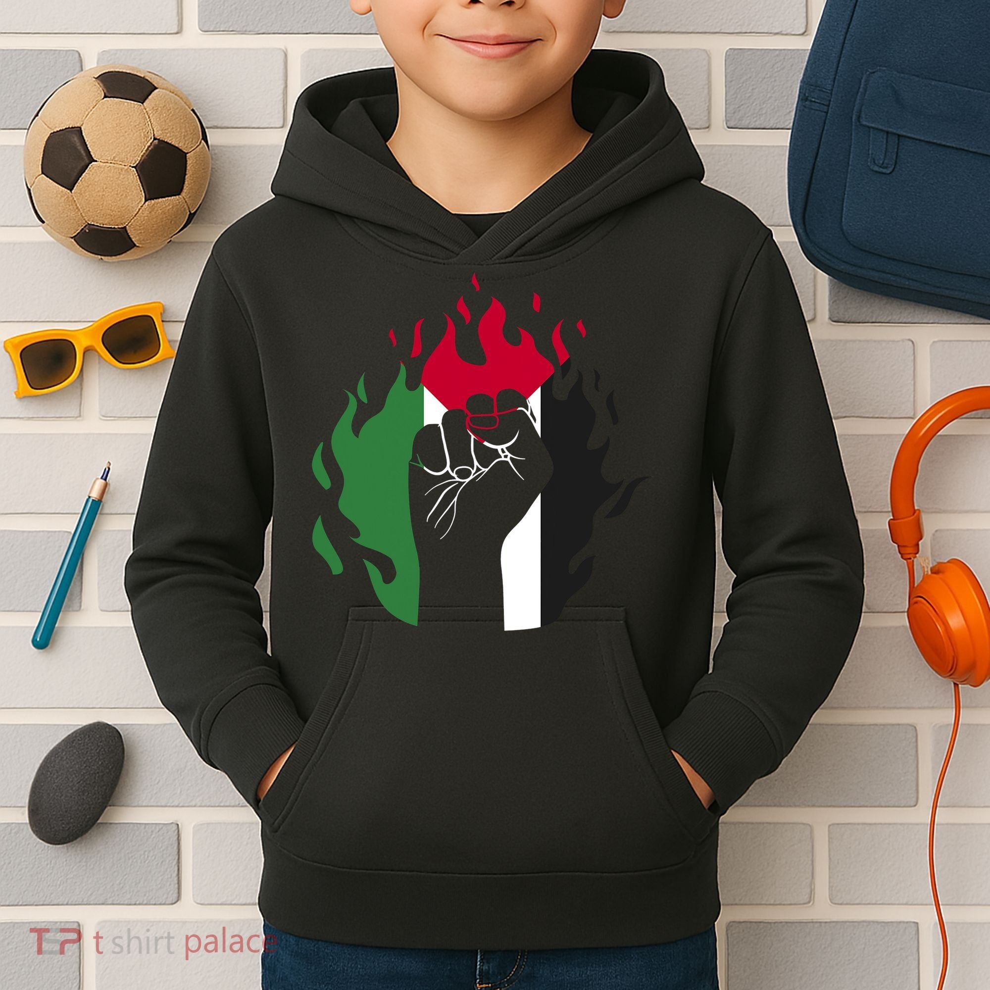Free Palestine Palestine Flag Kids Hoodie