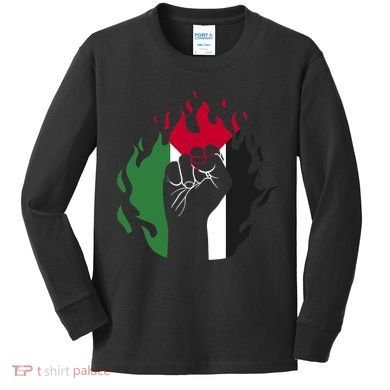Free Palestine Palestine Flag Kids Long Sleeve Shirt