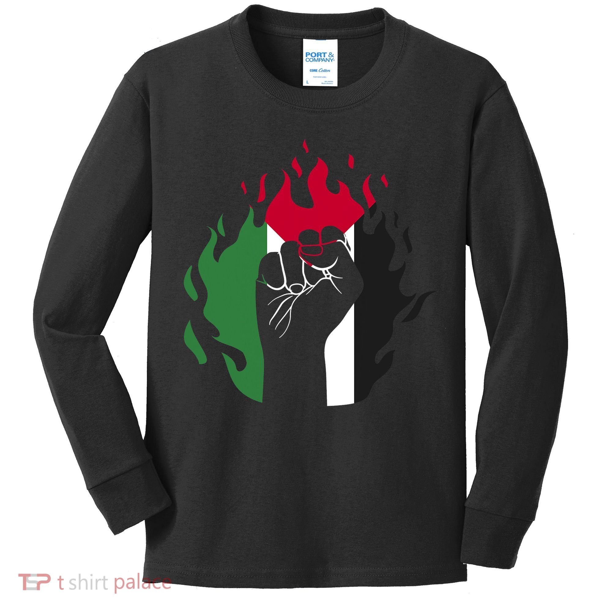 Free Palestine Palestine Flag Kids Long Sleeve Shirt
