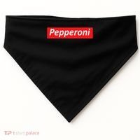 Funny Pizza Pepperoni & Not Supreme For Ns, Tweens USA-Made Doggie Bandana thumb 0