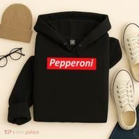 Funny Pizza Pepperoni & Not Supreme For Ns, Tweens Hoodie thumb 4