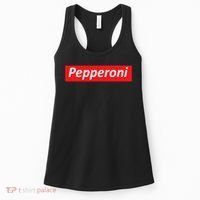 Funny Pizza Pepperoni & Not Supreme For Ns, Tweens Women's Tank Top thumb 0